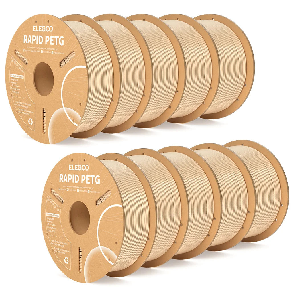 ELEGOO Rapid PETG Filament 1.75mm 1KG,High Speed 30-600mm/s 3D Printer Filament 1kg Fits for Most FDM 3D Printers Elk-Valley 3D