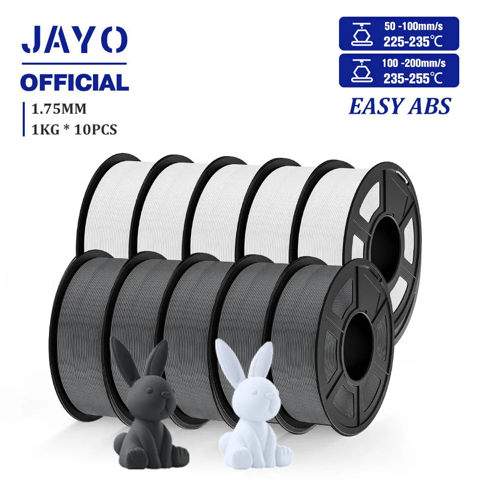 JAYO ASA / ABS / Easy ABS Filament 1.75mm 1KG 3D Filament Low Printing Temperature ABS 3D Printer Filament Excellent Resistance Elk-Valley 3D