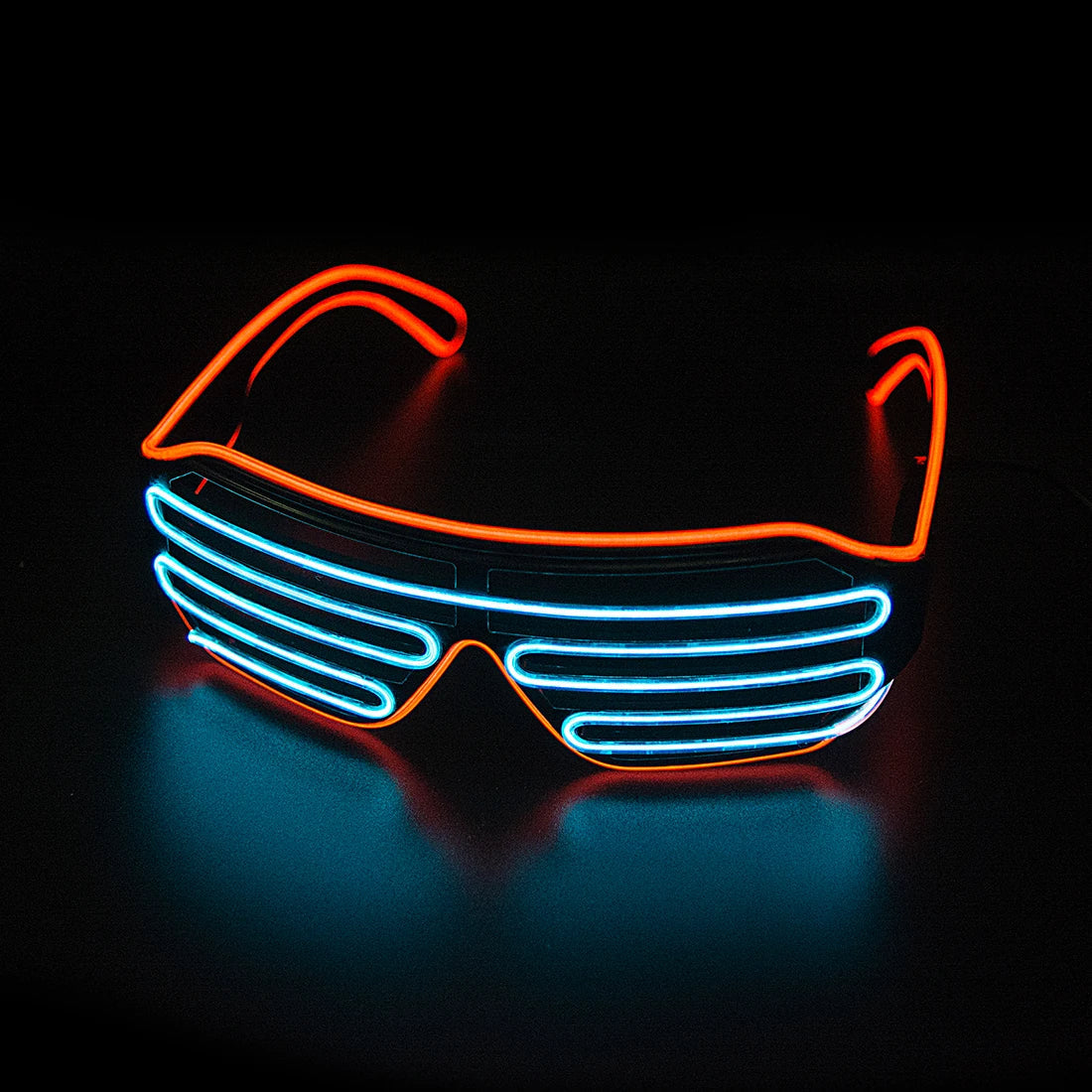 Glowing Glasses LED Gafas Luminous Bril Neon Christmas Glow Sunglasses Flashing Light Glass for Party Supplies Prop Costumes New Elk-Valley 3D