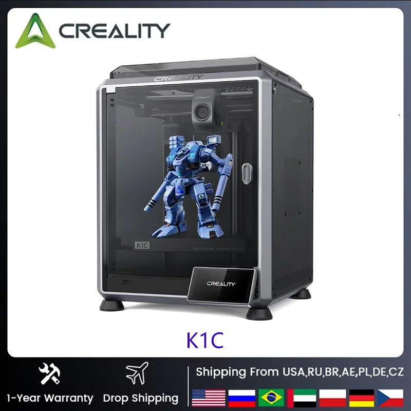 CREALITY K1C 3D Printer 600mm/S Speed with AI Camera Printing  Dual Fan Direct Cooling Drive Extruder Stable Frame Auto Levelin