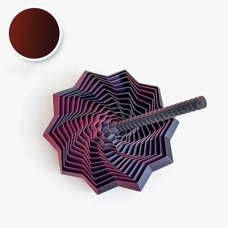 3D Printing Expanded Sensory Fidget Star Model Visual Illusion Hexagon Whirling Spiral Ornaments Stress Relief Board Game