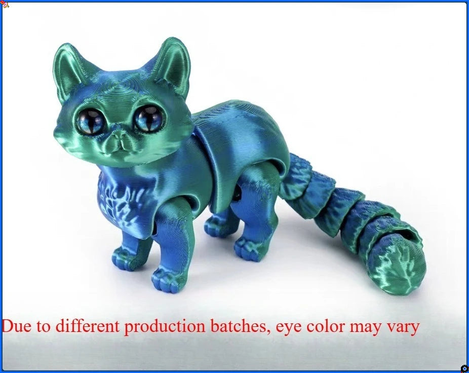 3D printed cats, 3D animals for stress relief, desktop decorations suitable for office workers, and small ornaments for adults Elk-Valley 3D
