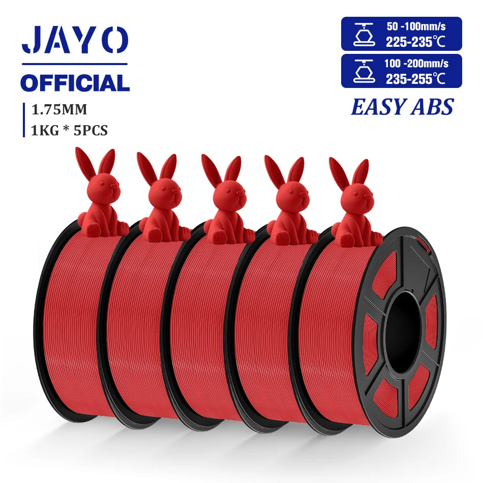 JAYO ASA / ABS / Easy ABS Filament 1.75mm 1KG 3D Filament Low Printing Temperature ABS 3D Printer Filament Excellent Resistance Elk-Valley 3D