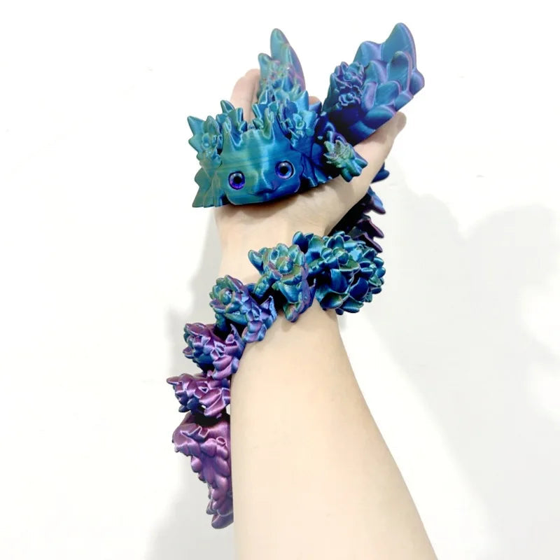 3D Print Toy Salamander Dragon Desktop Ornament 3D Print Animals Home Office Crafts Print Characters Christmas Halloween Gifts Elk-Valley 3D