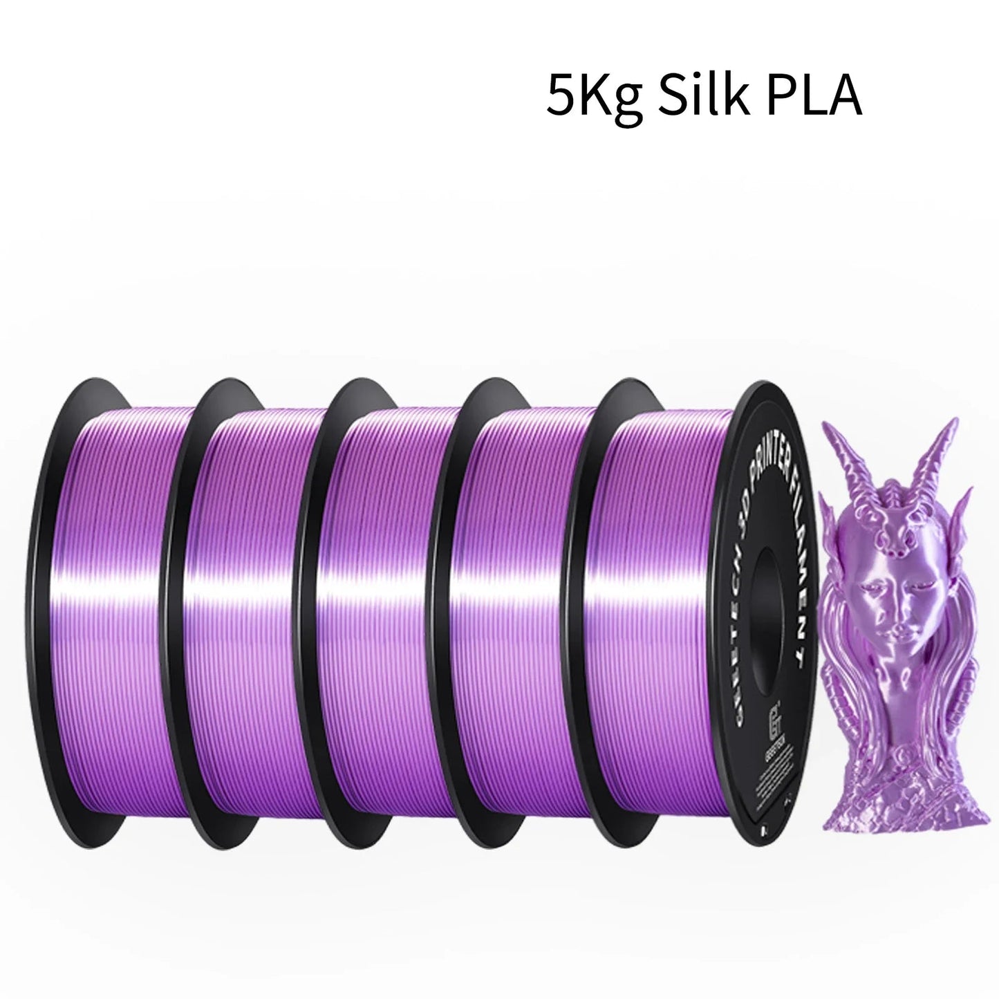 GEEETECH 5Rolls 3D Silk PLA Filament 1Kg/roll 1.75mm Spool Wire For 3D Printer Material,Vacuum packaging,Safety Elk-Valley 3D
