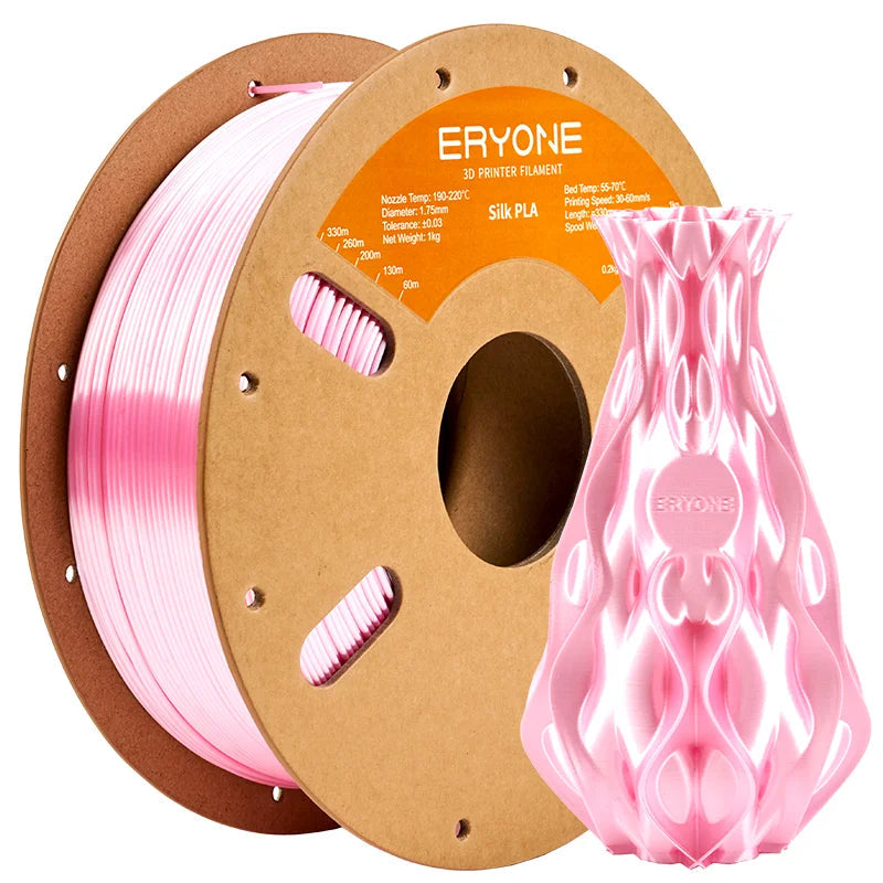ERYONE 1KG Silk PLA 3D Printer Filament 1.75mm, Premium Silk Shiny Finish Single Color, Glossy Smooth Surface 1kg Spool Elk-Valley 3D