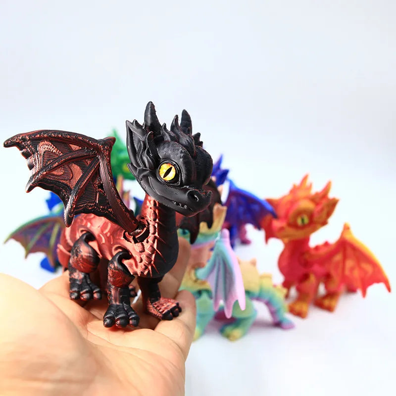 3d Printed Dragon Articulated Demon Dragons Dragon Fidget Dragons Toy Desktop Ornaments Simulation Model Figurines Statue Gifts Elk-Valley 3D