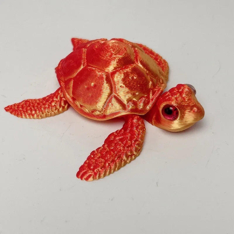 3D Printed Turtle Figurines Movable Joints Creative Collection Desktop Decoration Ornaments Holiday Gifts for Decoration Crafts Elk-Valley 3D
