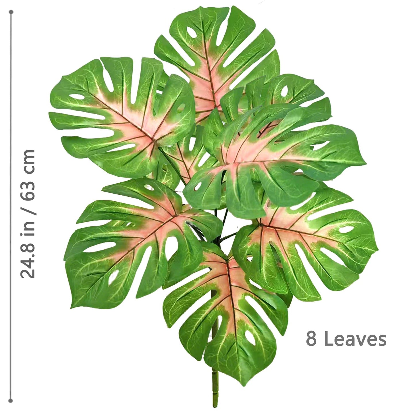 52-104cm(40.94in)  Artificial Monstera Plant Fake Palm Tree Plastic Turtle Leaf Green Plant for Home Garden Room Office Decor Elk-Valley 3D
