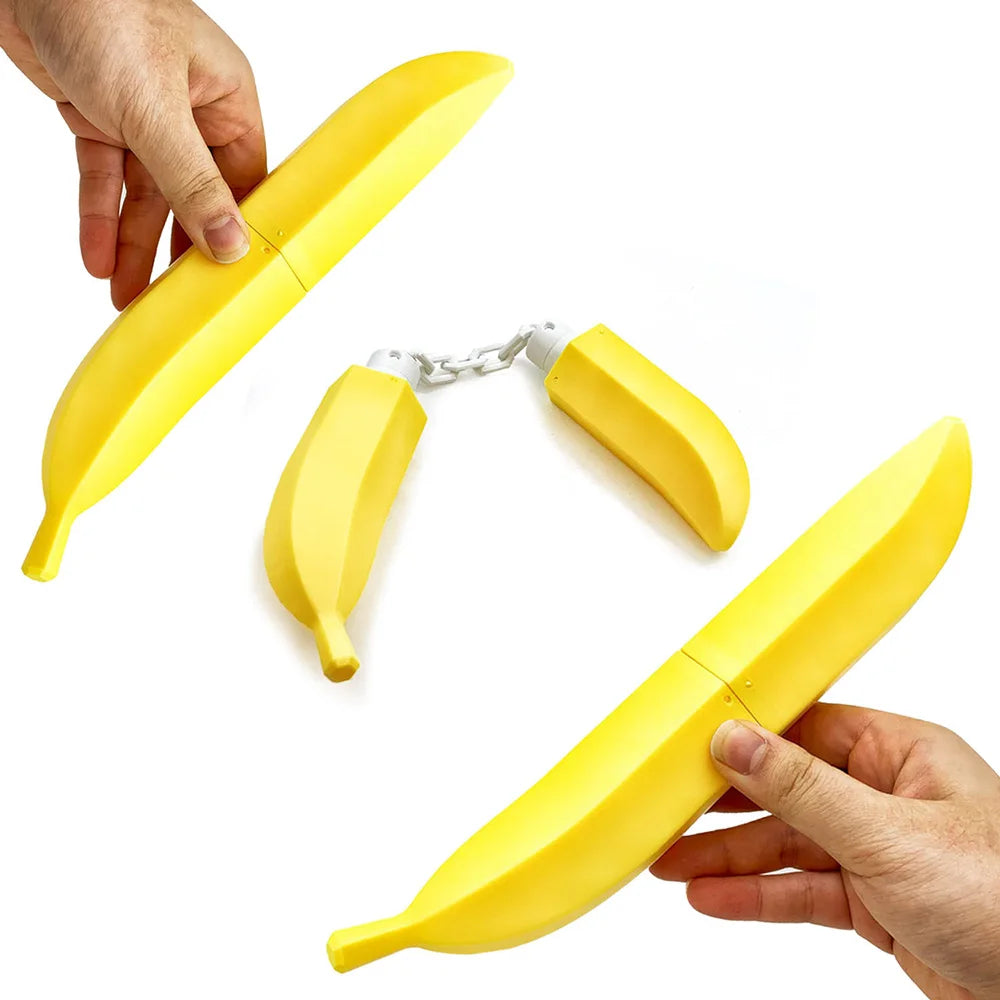 3D Printed Banana Shape Nunchaku, Creative Novelty Desktop Ornament, Funny Prank Toy Decoration Perfect Gift for Friends Elk-Valley 3D
