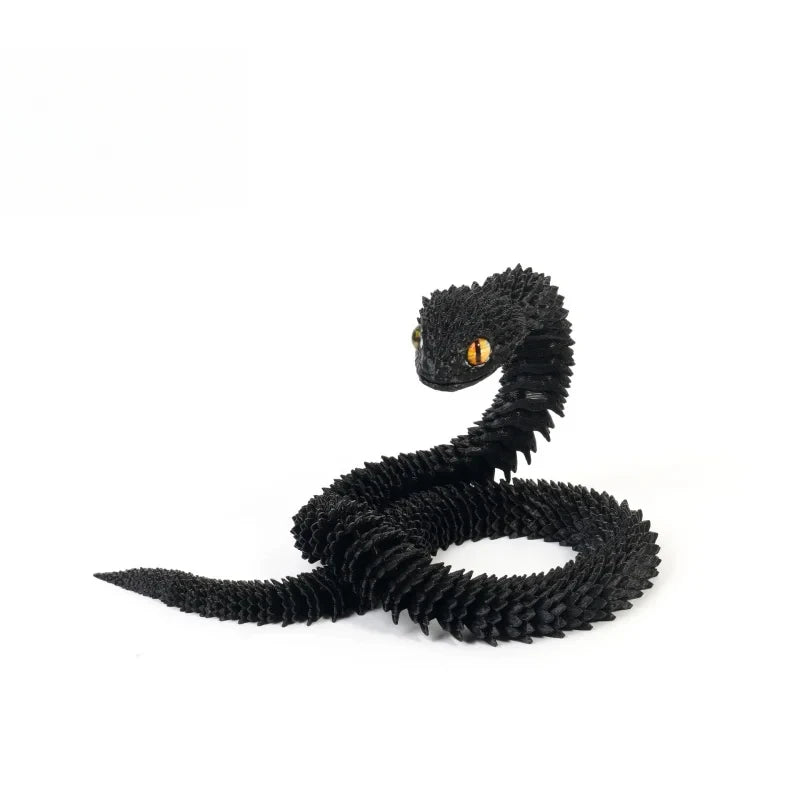 3D Printed Snake Multi-Joint Rotatable Stereoscopic Snake Office Desktop Ornament Home Decor Animal Model Figurine Car Decor Elk-Valley 3D