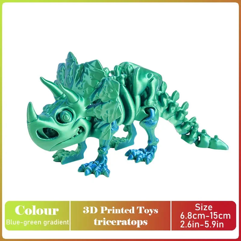 3D Printed Tyrannosaurus Rex Realistic Dinosaur Model Jointed Full Movable Birthday Gift Realistic Animals Decorative Desktop Elk-Valley 3D