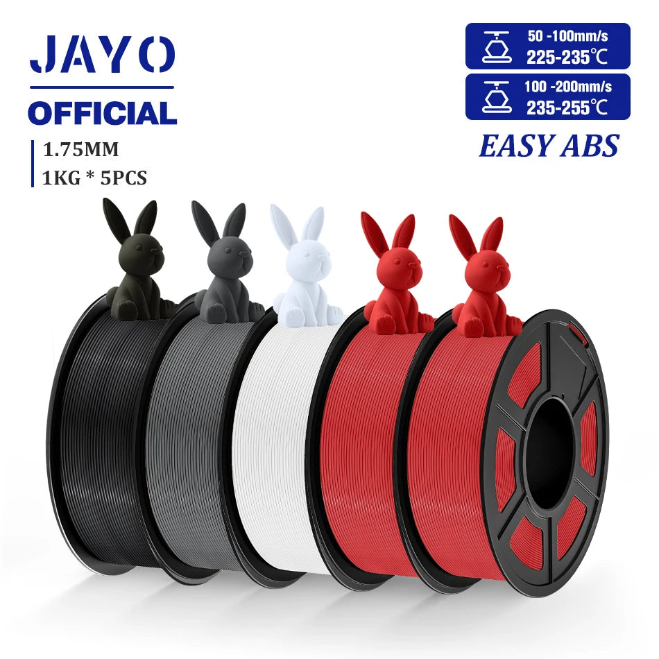JAYO ASA / ABS / Easy ABS Filament 1.75mm 1KG 3D Filament Low Printing Temperature ABS 3D Printer Filament Excellent Resistance Elk-Valley 3D