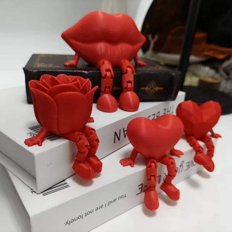 3D Printed Heart Ornament Wedding Party Decoration Valentine's Day Desk Accessiories Wedding New Year 3D Printed Decorations Elk-Valley 3D