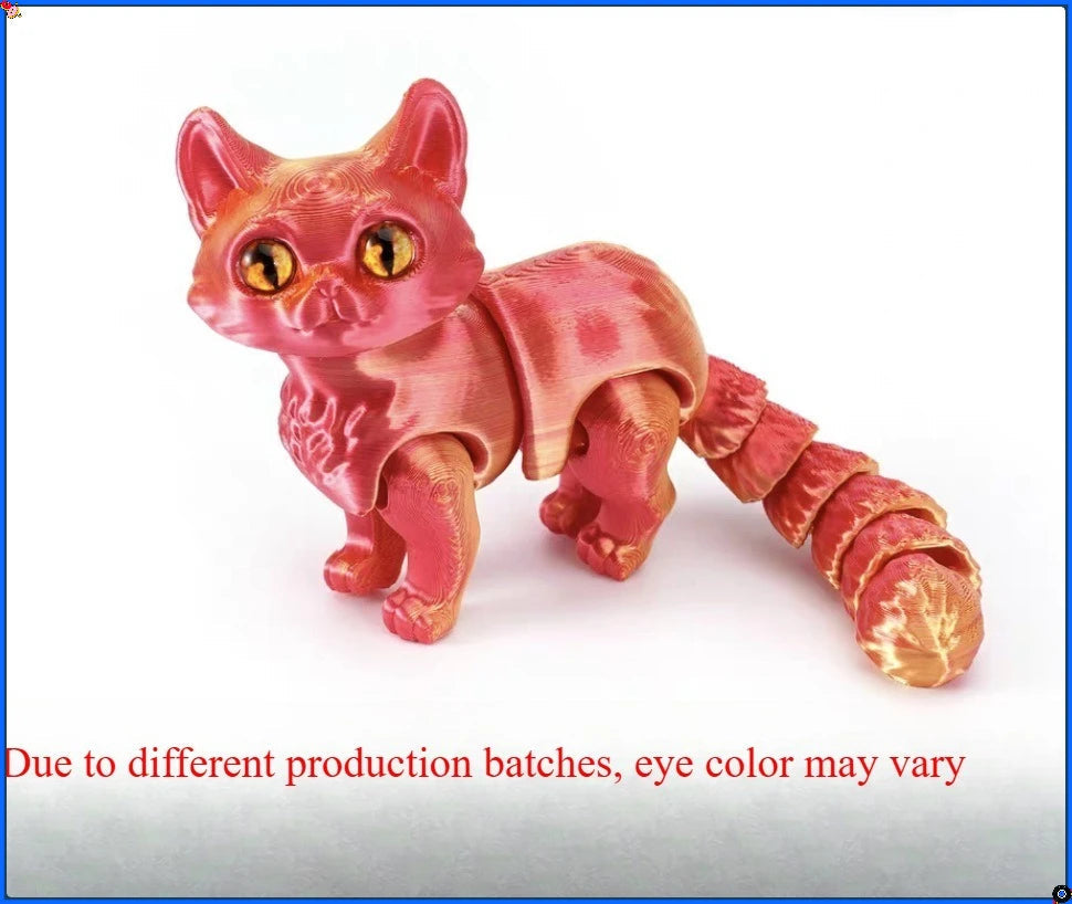 3D printed cats, 3D animals for stress relief, desktop decorations suitable for office workers, and small ornaments for adults Elk-Valley 3D