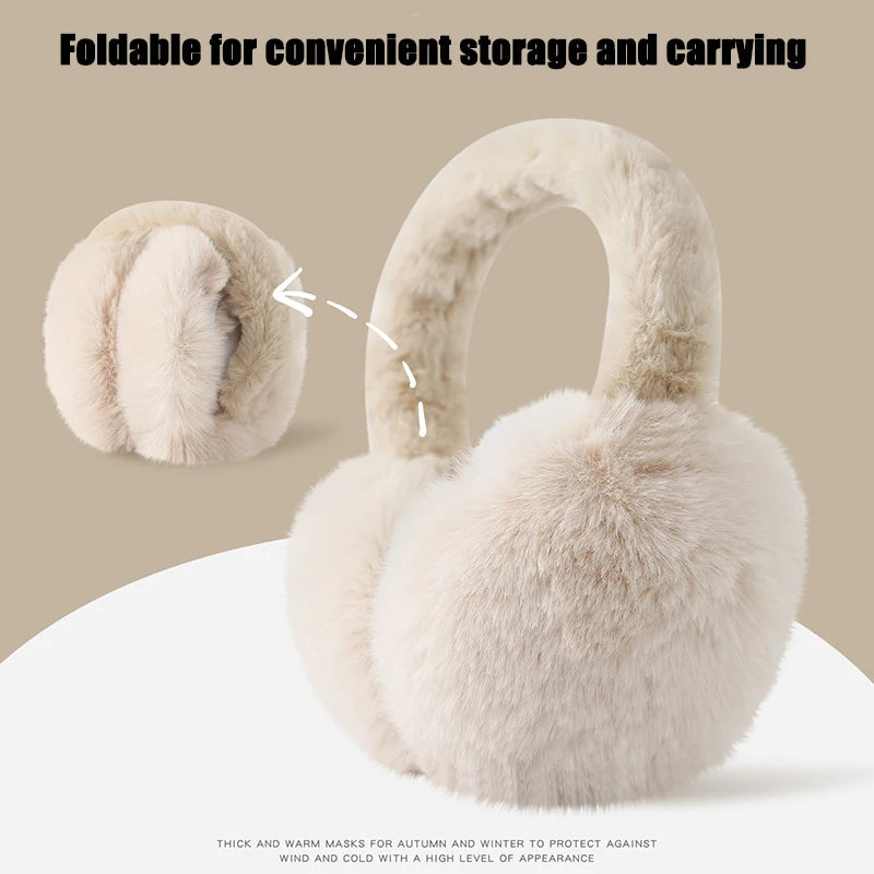 Winter Solid Soft Plush Ear Keep Warmer Earmuffs for Women Men Fashion Outdoor Sports Earflap Protection Ear-Muffs Ear Cover Elk-Valley 3D