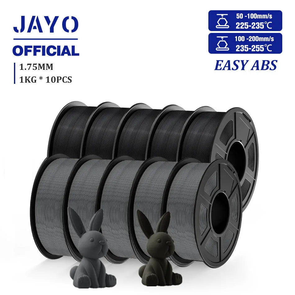 JAYO ASA / ABS / Easy ABS Filament 1.75mm 1KG 3D Filament Low Printing Temperature ABS 3D Printer Filament Excellent Resistance Elk-Valley 3D