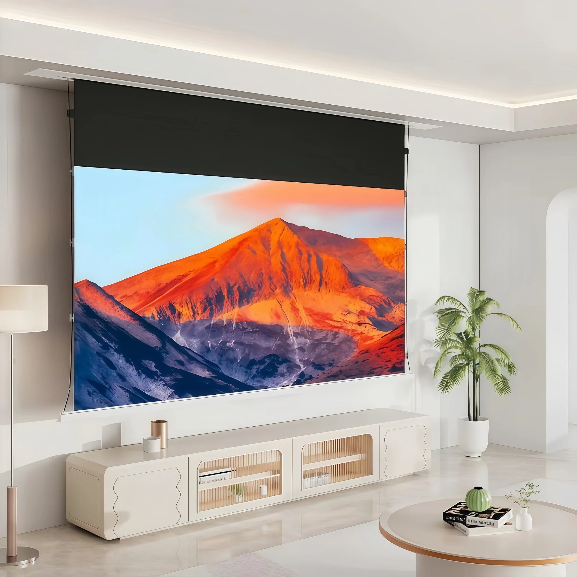 MIVISION Hidden In Ceiling Recessed Projector Screen 16:9 8K Fresnel Long Throw ALR Elk-Valley 3D
