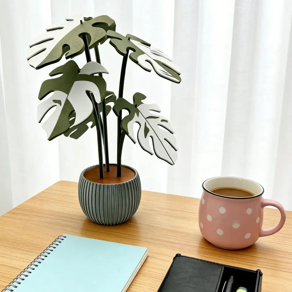 Monstera Leaf Coaster Leaf Shape 3D Printed Dining Table Coasters Tropical Leaf Coaster Heat Resistant PLA Anti-scald Mat Elk-Valley 3D