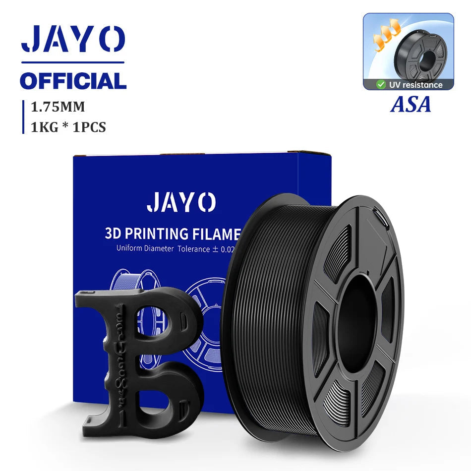 JAYO ASA / ABS / Easy ABS Filament 1.75mm 1KG 3D Filament Low Printing Temperature ABS 3D Printer Filament Excellent Resistance Elk-Valley 3D