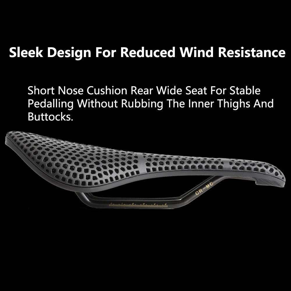 RACEWORK 3D Printed Bike Saddle Short Nose 250x150mm For Road MTB Gravel Bicycle Seat Parts Ultralight Breathable Cycling Saddle Elk-Valley 3D