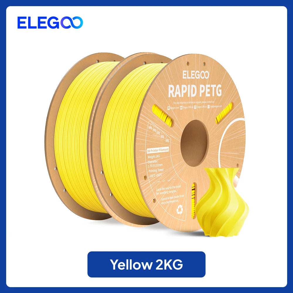 ELEGOO Rapid PETG Filament 1.75mm 1KG,High Speed 30-600mm/s 3D Printer Filament 1kg Fits for Most FDM 3D Printers Elk-Valley 3D
