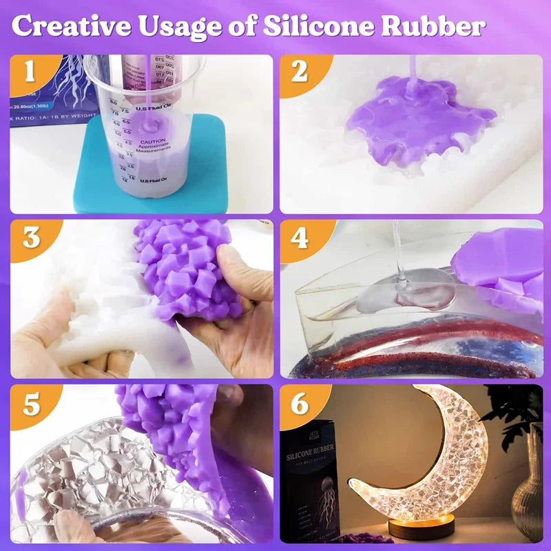 High-Performance Silicone Rubber Mold Making Kit, Fast Curing, Non-Toxic for Casting Resin, Soap, Wax, Crafts, and DIY Projects Elk-Valley 3D