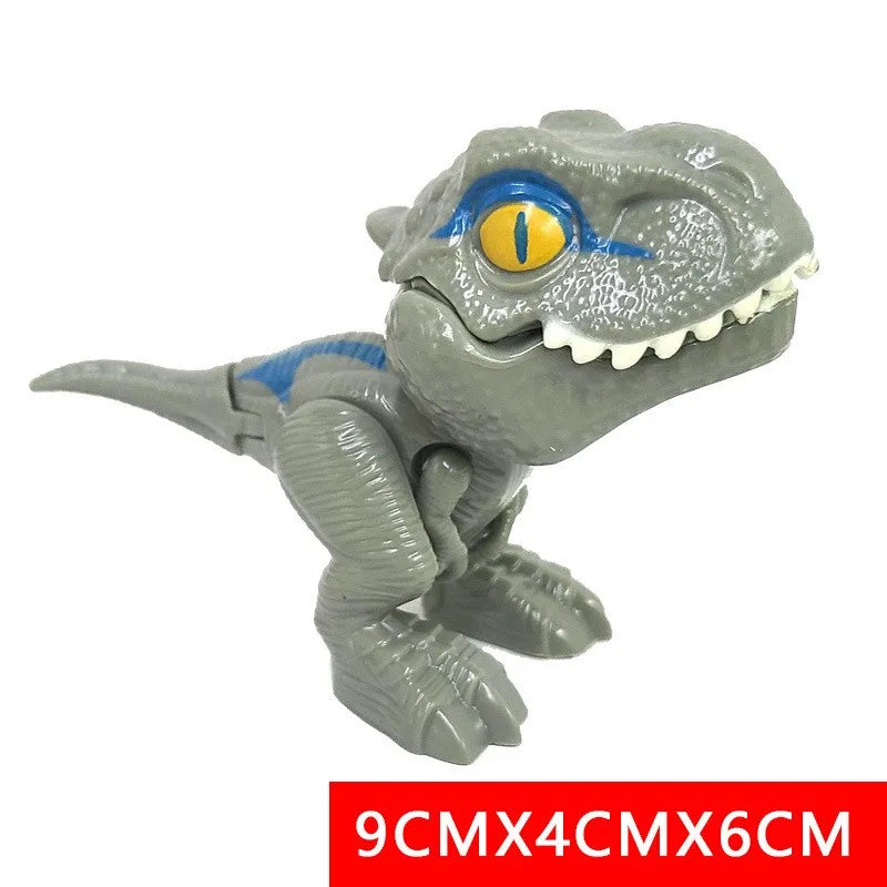 Children Jurassic Biting Finger Dinosaur Animals Model Toys Movable Joints Tricky Chameleon Hippo Kids Birthday Christmas Gifts Elk-Valley 3D