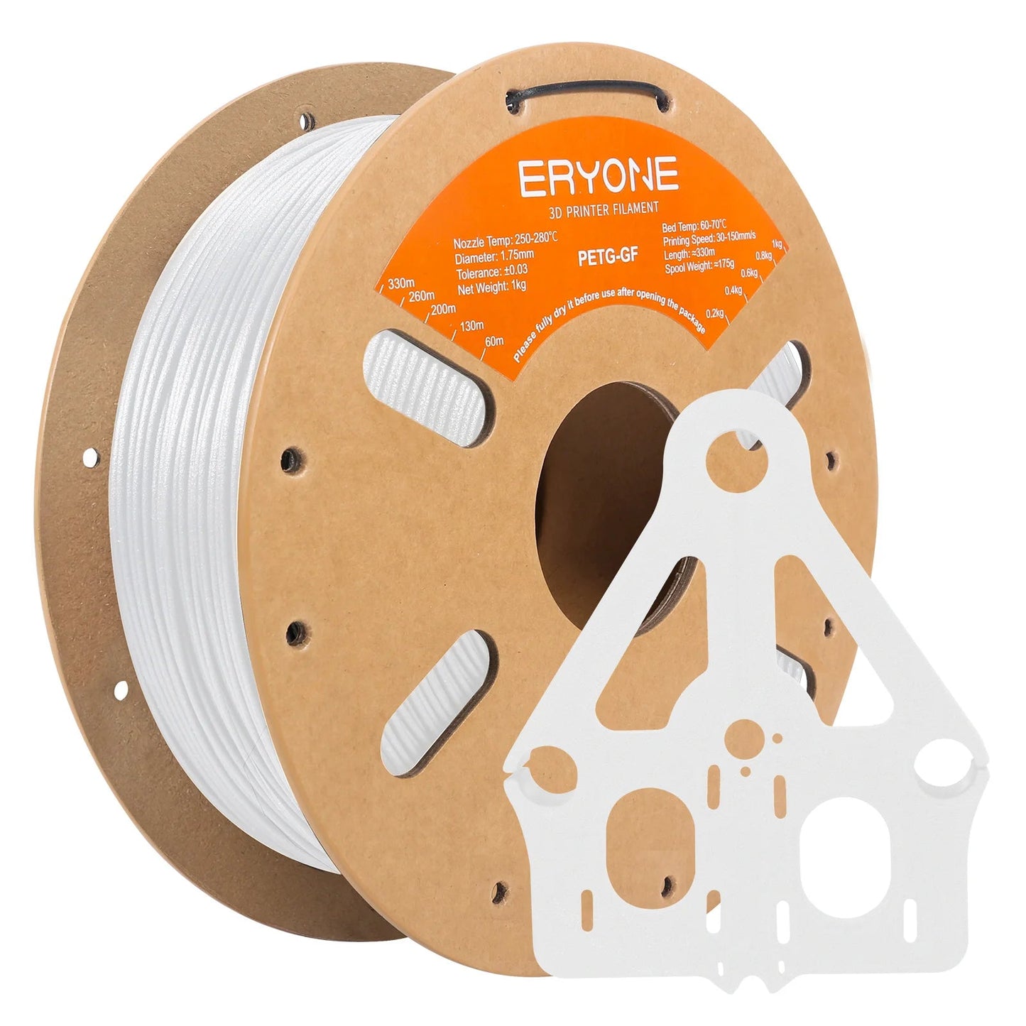 ERYONE 1/5KG  PETG Glass Fiber Filament 1.75mm +/- 0.03mm, 3D Printing Filament PETG GF, 1kg (2.2 LBS)/Spool Elk-Valley 3D