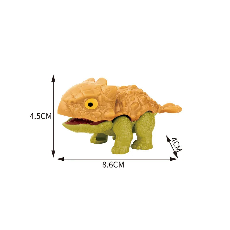 Children Jurassic Biting Finger Dinosaur Animals Model Toys Movable Joints Tricky Chameleon Hippo Kids Birthday Christmas Gifts Elk-Valley 3D