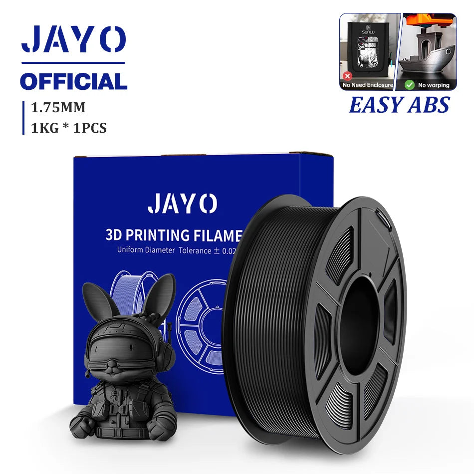 JAYO ASA / ABS / Easy ABS Filament 1.75mm 1KG 3D Filament Low Printing Temperature ABS 3D Printer Filament Excellent Resistance Elk-Valley 3D