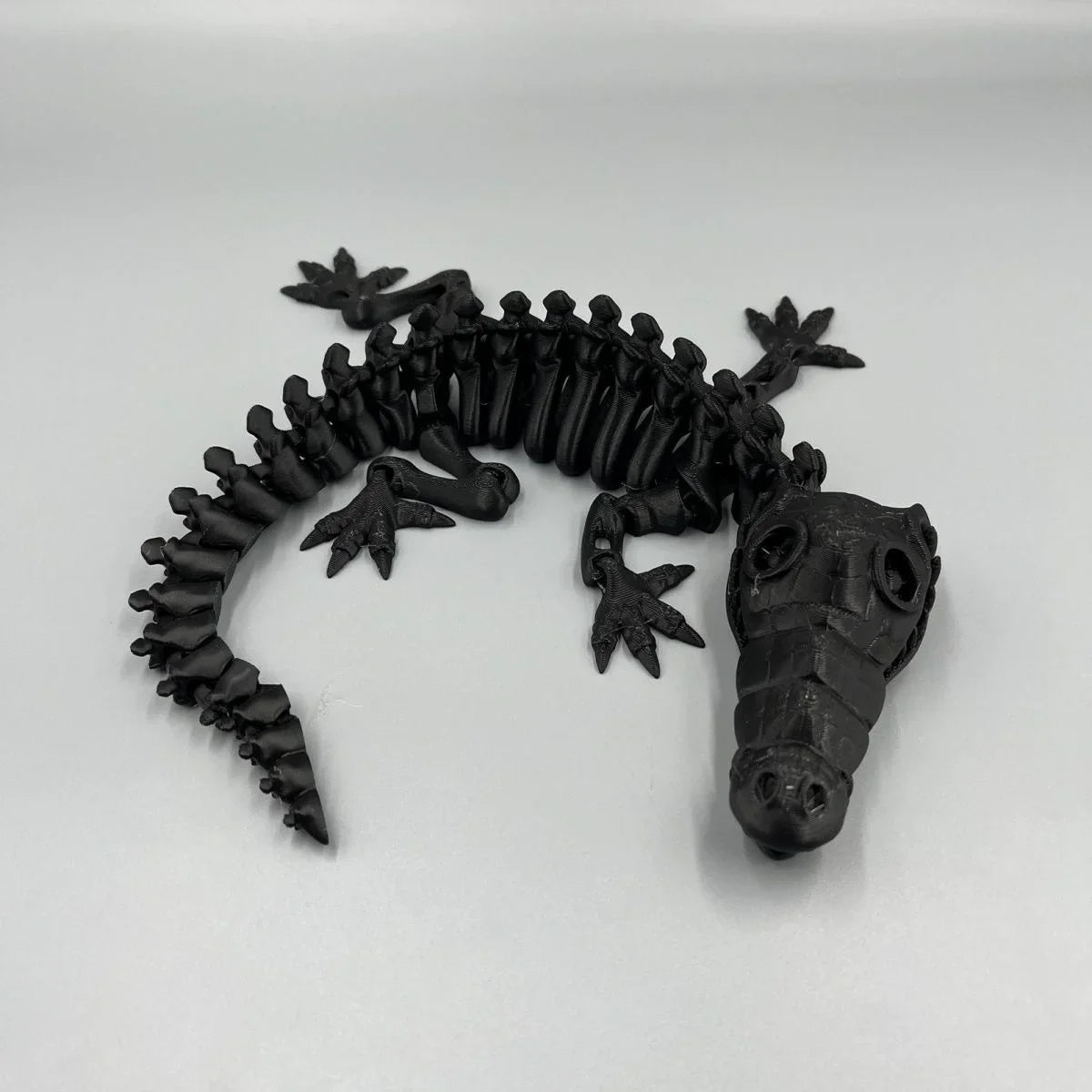 3D Printed Baby Shark, Skeleton Crocodile Skeleton Model Jointed Full Movable Birthday Gift Realistic Animals Decorative Desktop Elk-Valley 3D