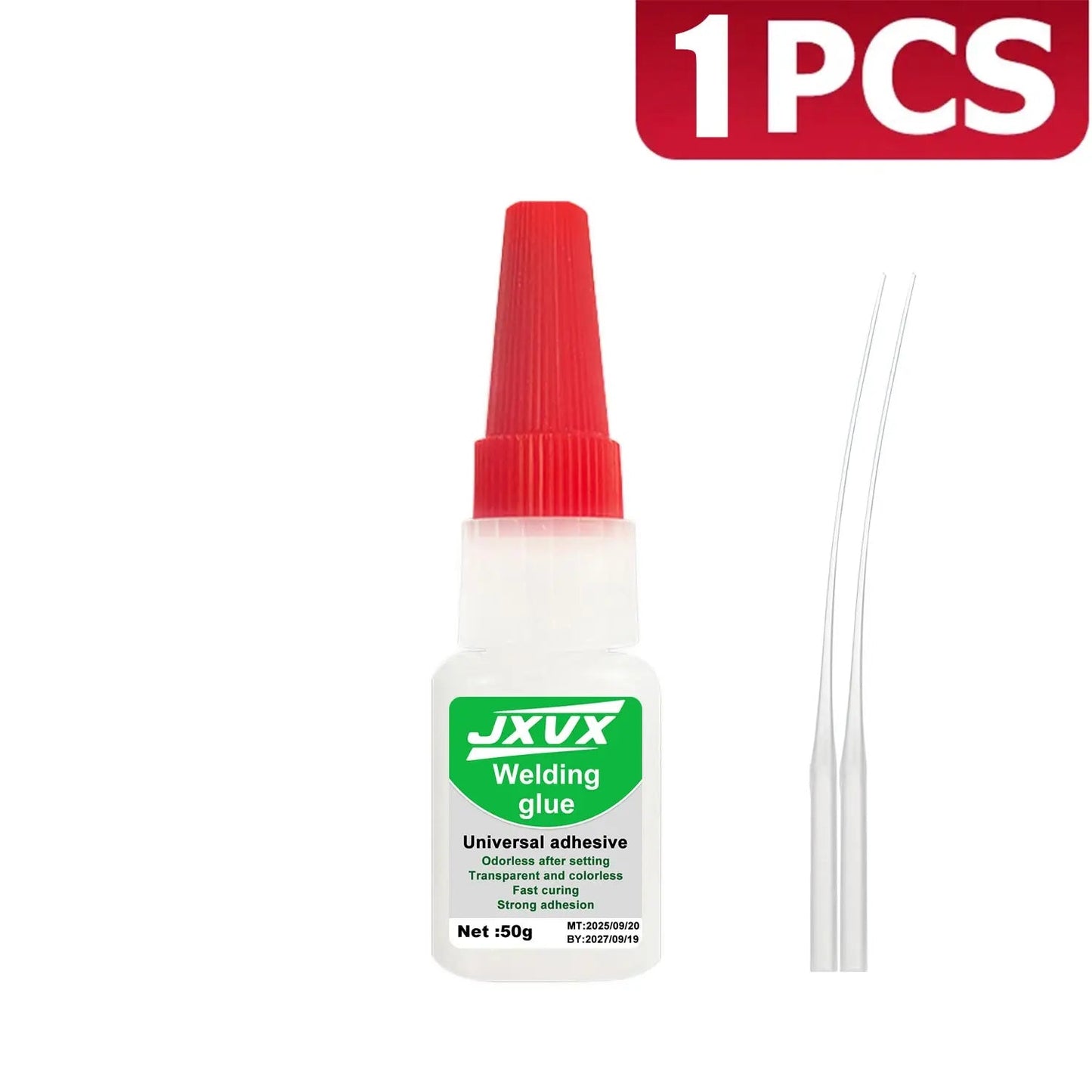 JXVX 50g Welding High Strength Oily Glue - Universal Superglue Mighty Instant Glue for Resin Ceramic Metal Glass Elk-Valley 3D