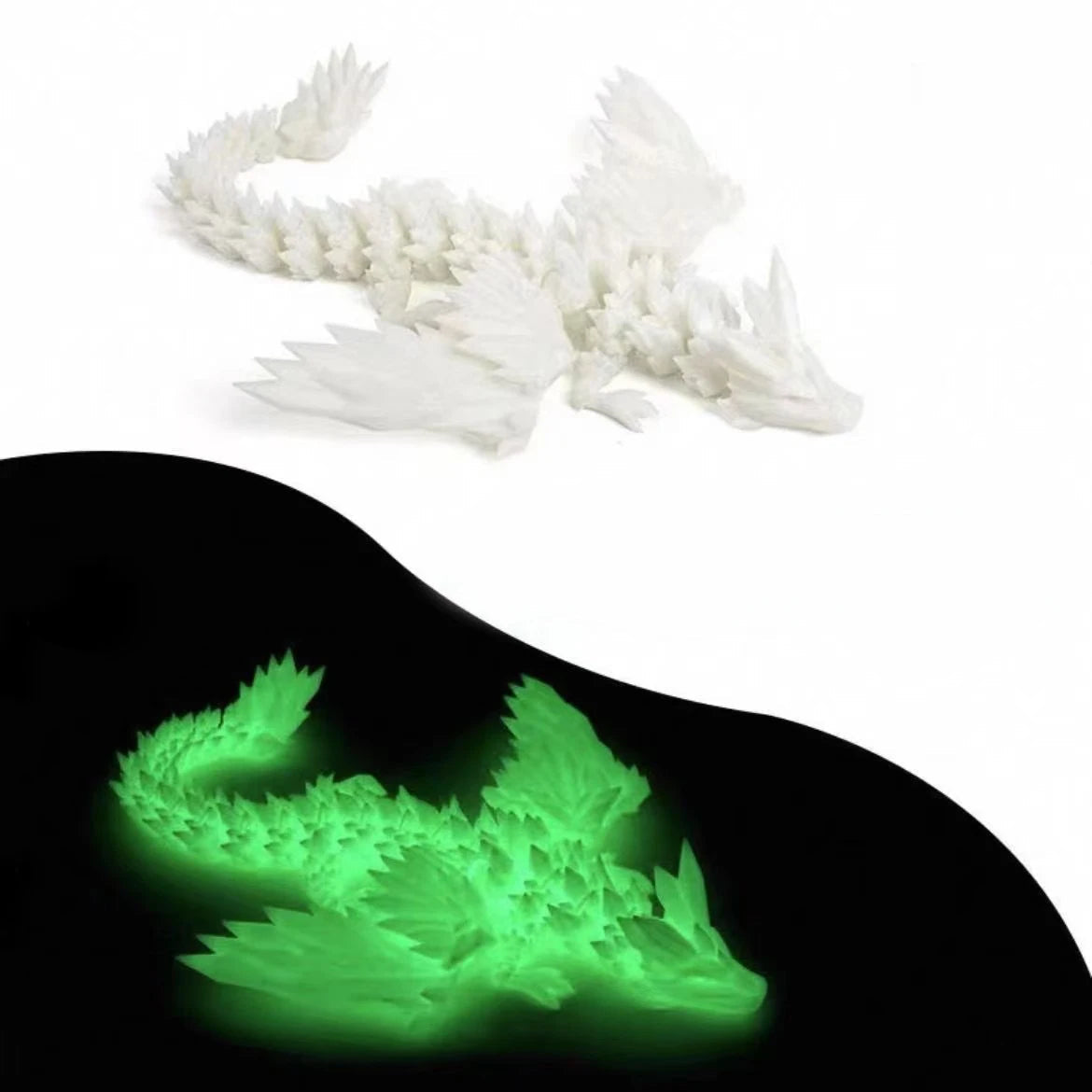 15cm 3D Printed Magic Dragon Movable Joint Rotatable Articulated Office Desktop Ornament Crafts Boy Birthday Gifts Home Decor Elk-Valley 3D