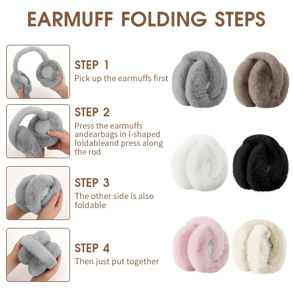 Women'S Winter Warm Ear Muffs Windproof Cold-Resistant Ear CoversThickened Lining Christmas Holiday Gift Cold Weather Gear Elk-Valley 3D