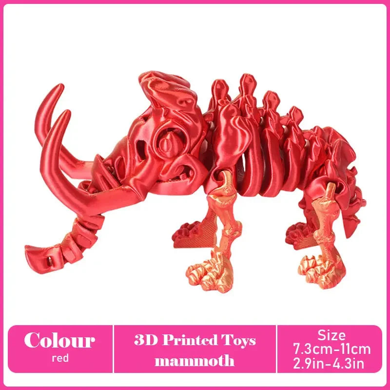 3D Printed Tyrannosaurus Rex Realistic Dinosaur Model Jointed Full Movable Birthday Gift Realistic Animals Decorative Desktop Elk-Valley 3D
