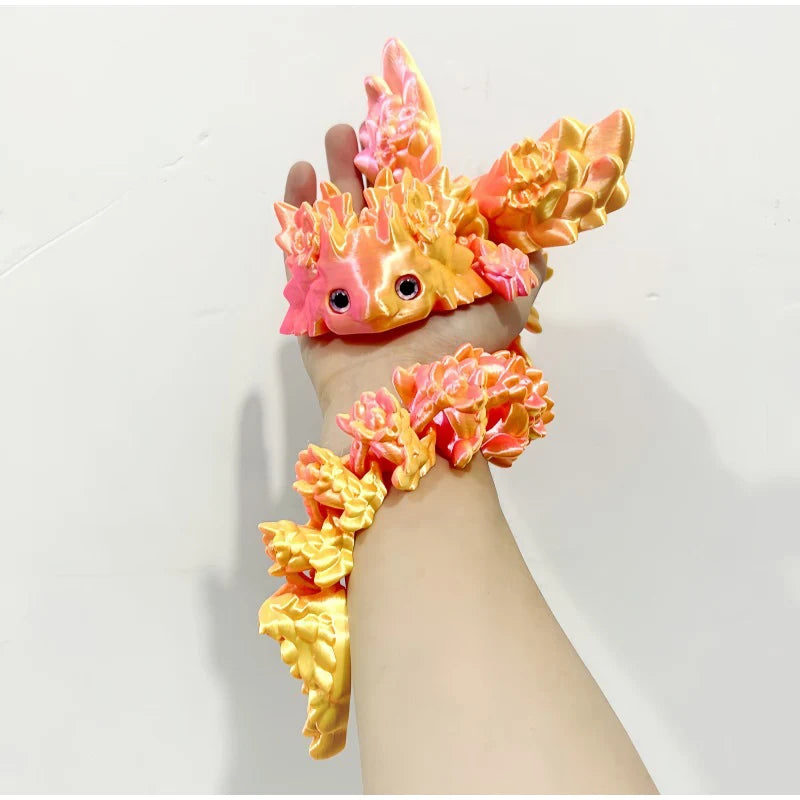 3D Print Toy Salamander Dragon Desktop Ornament 3D Print Animals Home Office Crafts Print Characters Christmas Halloween Gifts Elk-Valley 3D