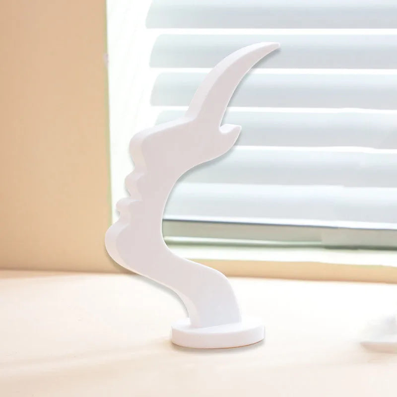 2Pc Creative Side Face Shaped Eyeglass Holder Stand 3D Printed for Glasses Storage Rack Fun Practical Desktop Art Decor Ornament Elk-Valley 3D
