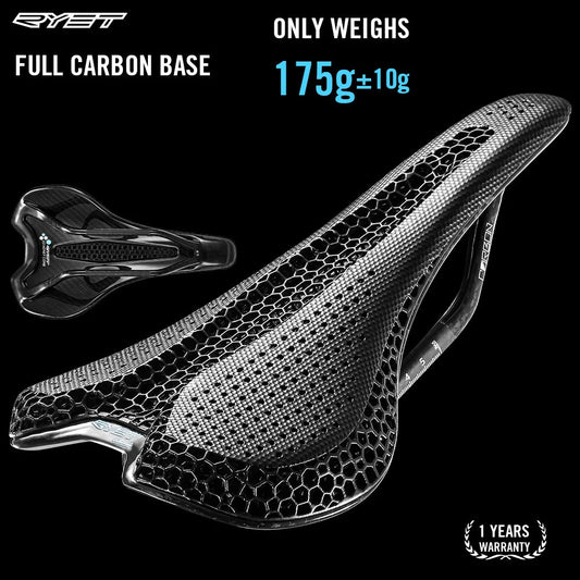RYET Carbon 3D Printed Saddle Ultralight 175g 7*9 Bike Seating For Men Women Triathlon Road MTB Mountain Gravel Cycling Parts Elk-Valley 3D