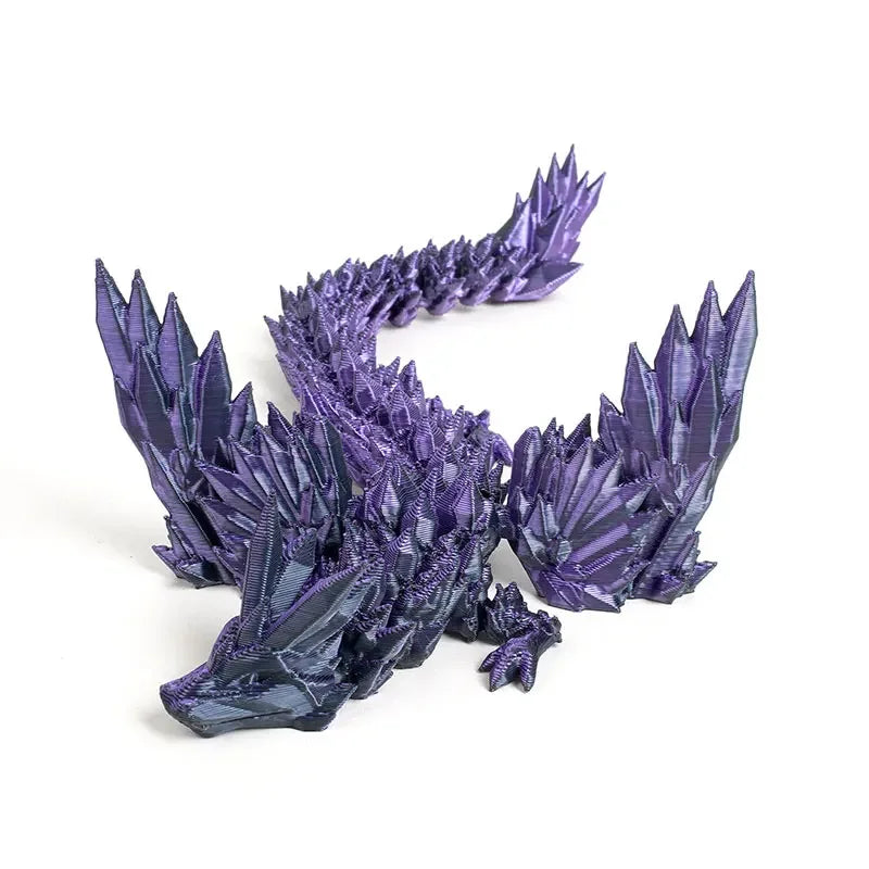 3D Printed Dragon Dinosaur Model Joints Can Move Freely Desktop Craft Ornament Gifts for Kids For Landscaping Decoration Elk-Valley 3D
