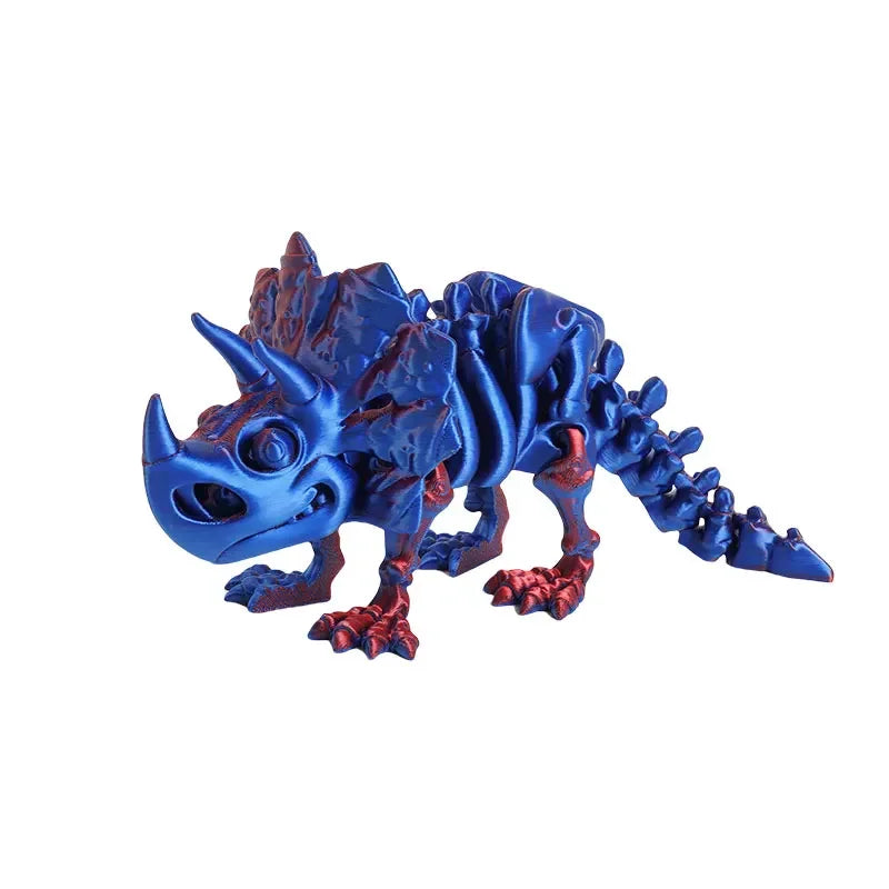3D Printed Dragon Dinosaur Model Joints Can Move Freely Desktop Craft Ornament Gifts for Kids For Landscaping Decoration Elk-Valley 3D