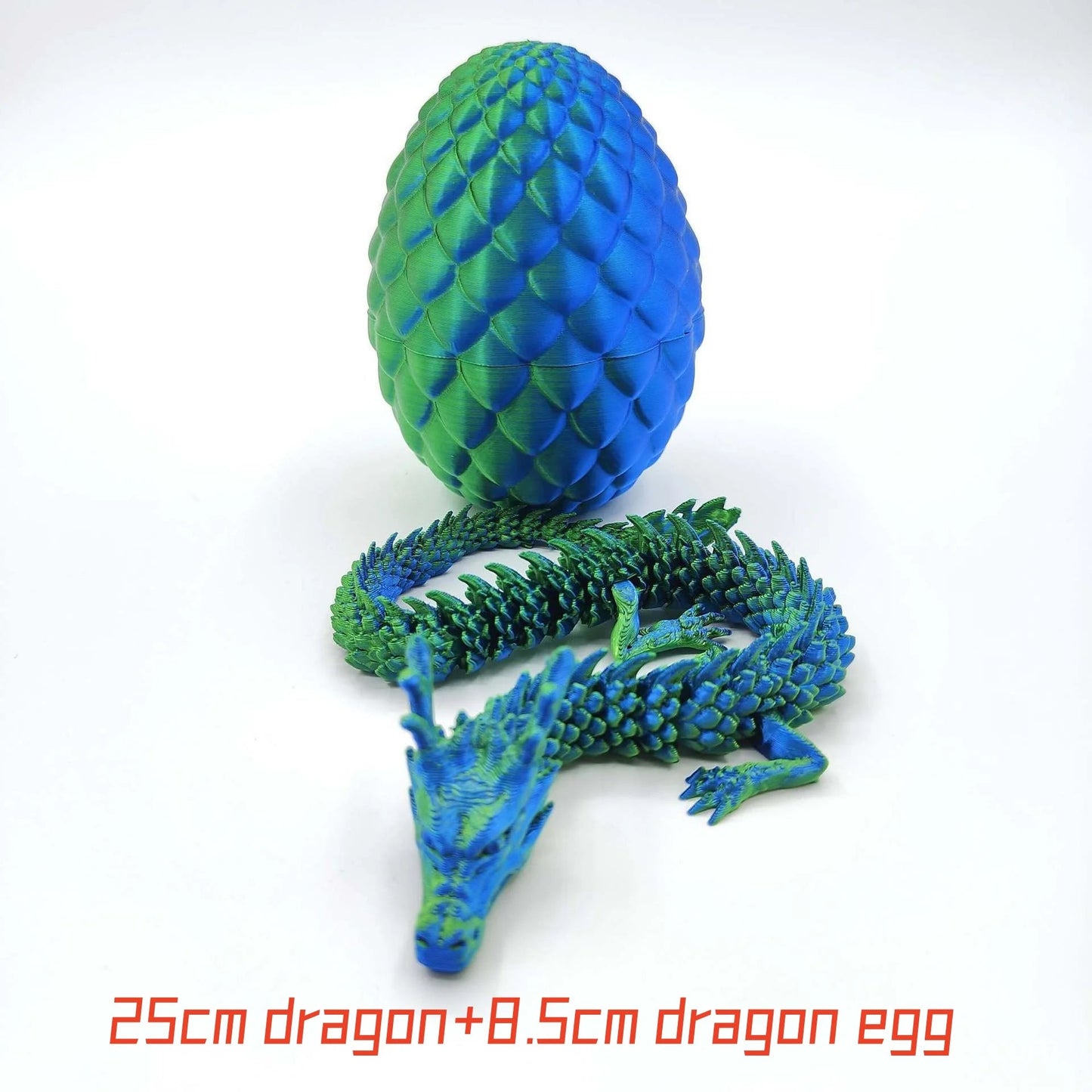 1 Set 3D Printed Dragon Egg Ornamental Toy Joint Activity Model Stress Relief Fidget Toys Gift for Kids Adults Home Office Decor Elk-Valley 3D