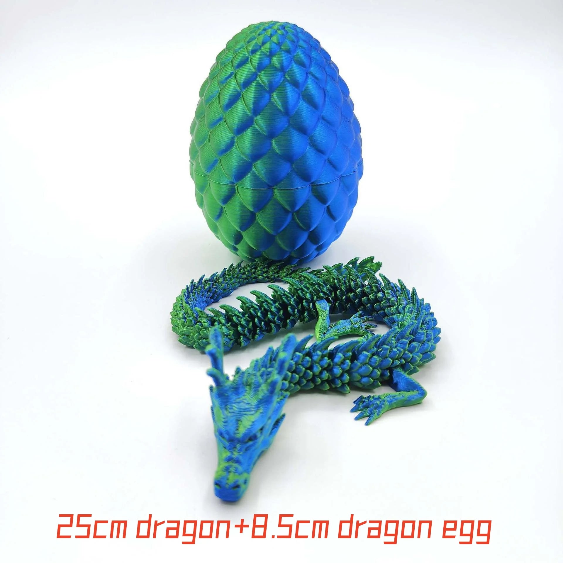 1 Set 3D Printed Dragon Egg Ornamental Toy Joint Activity Model Stress Relief Fidget Toys Gift for Kids Adults Home Office Decor Elk-Valley 3D