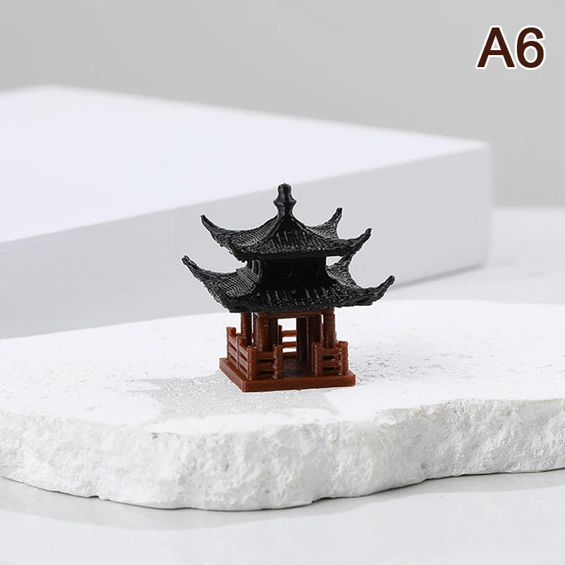 Miniature Archway Statue Ancient Building Model Japanese Garden Decor Fish Tank Decor Memorial Gate Mini Aquarium Decorations Elk-Valley 3D
