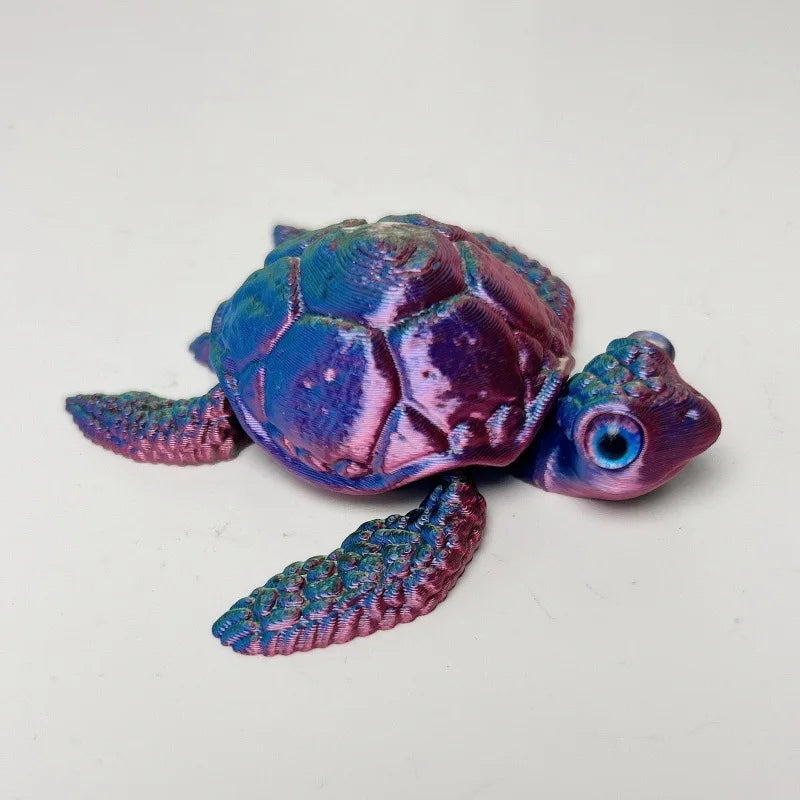 3D Printed Turtle Figurines Movable Joints Creative Collection Desktop Decoration Ornaments Holiday Gifts for Decoration Crafts Elk-Valley 3D