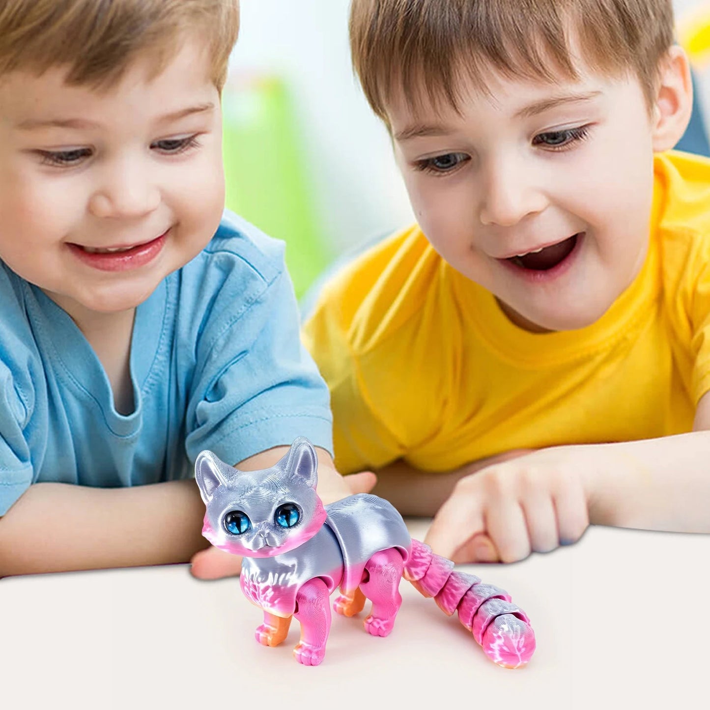 3D printed cats, 3D animals for stress relief, desktop decorations suitable for office workers, and small ornaments for adults Elk-Valley 3D