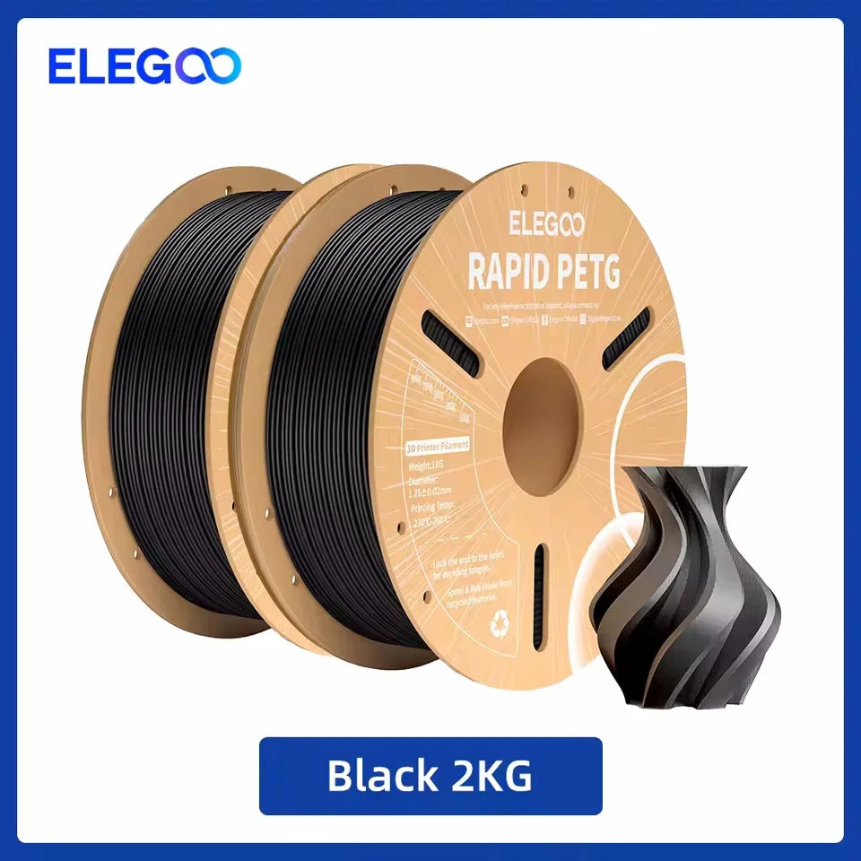 ELEGOO Rapid PETG Filament 1.75mm 1KG,High Speed 30-600mm/s 3D Printer Filament 1kg Fits for Most FDM 3D Printers Elk-Valley 3D