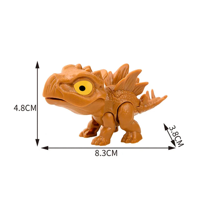 Children Jurassic Biting Finger Dinosaur Animals Model Toys Movable Joints Tricky Chameleon Hippo Kids Birthday Christmas Gifts Elk-Valley 3D