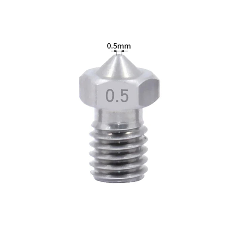 10PCS  3D Printer V6 M6 Threaded Brass Nozzle 0.2/0.25 0.3/0.4/0.5/0.6/1.0mm for 1.75/3.0mm Filament E3D V5 V6 Hotend Extruder Elk-Valley 3D