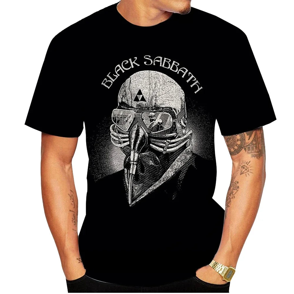 3D Printed Summer Fashion Street Hip-hop Trend Cool Black Casual T-shirt Men's Top Elk-Valley 3D